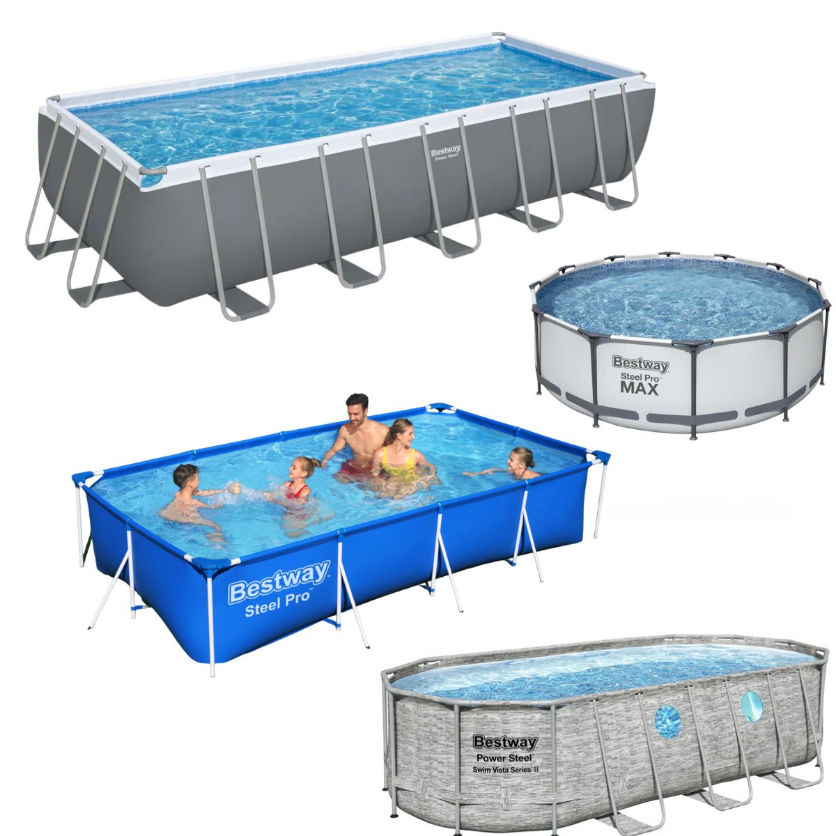 Bestway Portable swimming Pool Metal Readymade swimming pool – Aquafun.in
