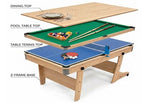 3-1 Foldable Mini pool table WITH TABLE TENNIS TOP (i6 ft × 3 ft × 2.67 ft)