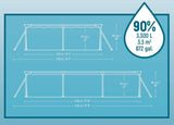 Bestway (56411) Above Ground Portable Swimming Pool For Adults 9.10 ft x 6.7 ft x 2.16 ft