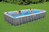 56474-Power Steel® 24' x 12' x 52"/7.32m x 3.66m x 1.32m Rectangular Pool Set