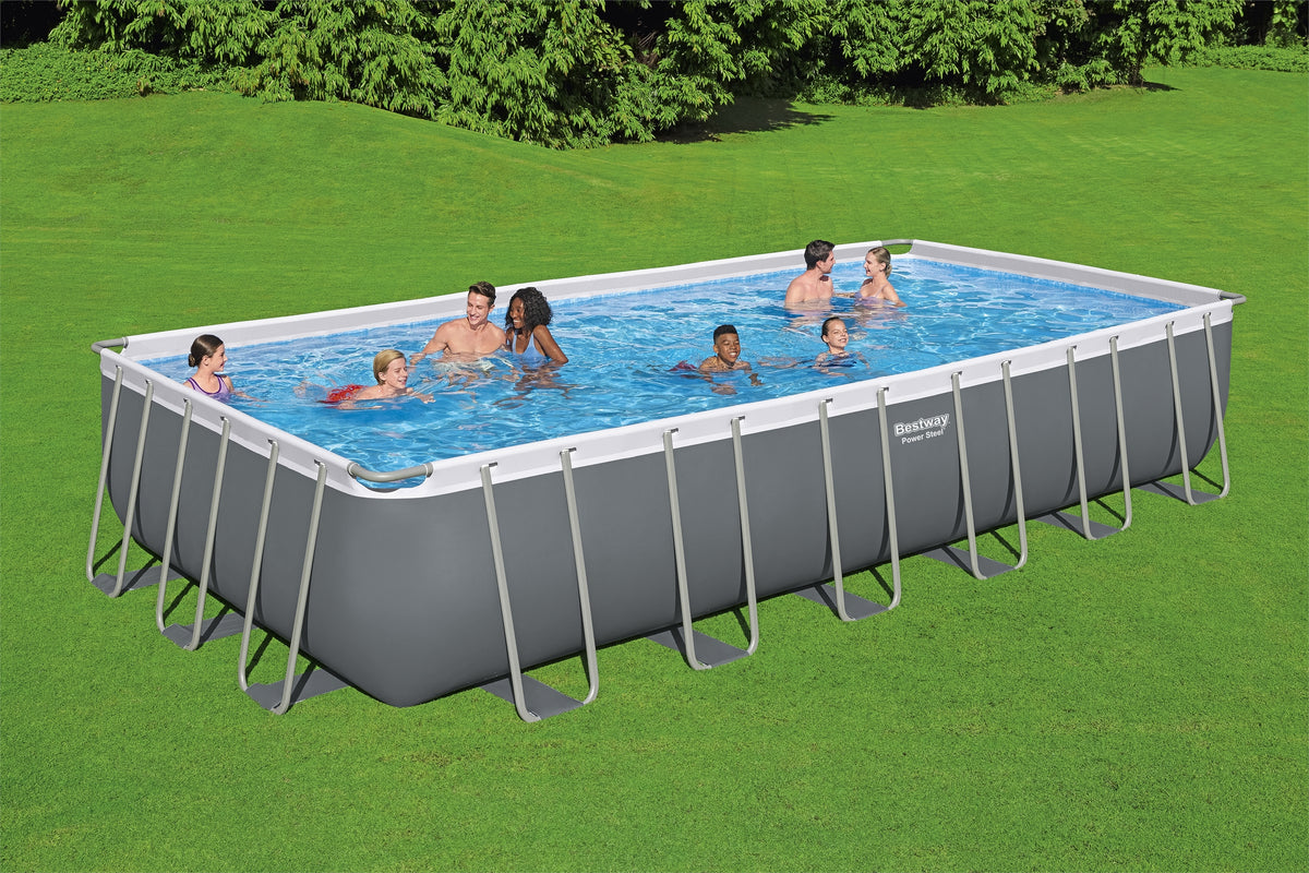 Bestway Above Ground Portable Swimming pool 24ft x 12ft x 4.3ft ...