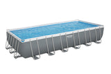 56474-Power Steel® 24' x 12' x 52"/7.32m x 3.66m x 1.32m Rectangular Pool Set