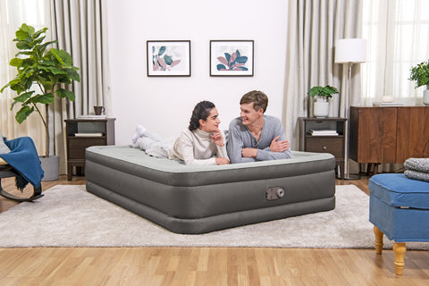 (69050)Bestway® 80" x 60" x 18"/2.03m x 1.52m x 46cm Fortech Airbed Queen Built-in AC pump