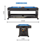 4-in-1 Multi Gaming Table  (Pool + Table Tennis + Air Hockey + Office Table) (7 ft x 3.8 ft x 2.9 ft)