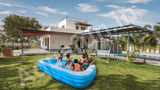 54009 Bestway Inflatable pool  10ft x 6ft x 22inch Blue Rectangular Pool with Free Electrical Pump