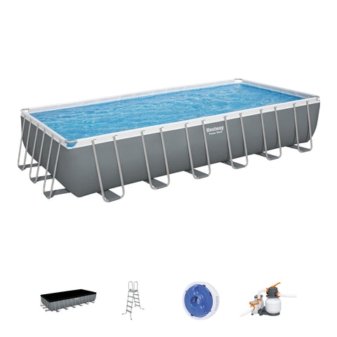 Bestway (56475) Above Ground Portable Swimming Pool 24ftx12ftx4.33ft/7.32m x 3.66m x 1.32m