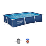Bestway (56411) Above Ground Portable Swimming Pool For Adults 9.10 ft x 6.7 ft x 2.16 ft