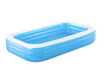 54009 Bestway Inflatable pool  10ft x 6ft x 22inch Blue Rectangular Pool with Free Electrical Pump