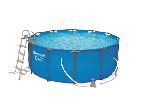 Bestway 56420 Above Ground Steel Pro Max Swimming Pool For Kids And Adults 12ft x 4ft/3.66m x 1.22m