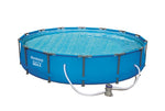 Bestway 56595 Above Ground Steel Pro Max 14ft x 2.85ft/ 4.27m x 84cm Pool Set For Adults And Kids