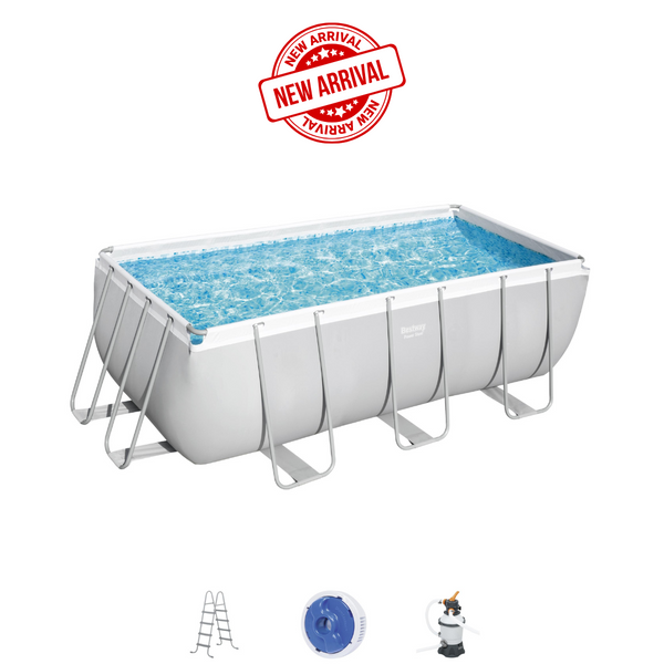 Bestway Power Steel™ 13'6" x 6'7" x 48" Rectangular swimming Pool Set ...