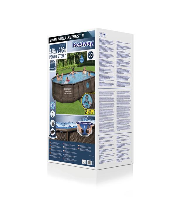 محتويات مجموعة مسبح بيست واي باور ستيل سويم فيستا