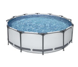 Bestway (56260) Above Ground Steel Pro Max Steel Frame Portable Swimming Pool Set with Filter Pump 12ft x 3ft