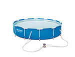 Bestway 56681 Above Ground Portable Frame Pool (Round)12ft x 2.49ft